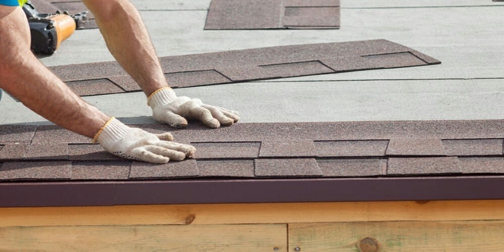 Asphalt shingle roof replacement.
